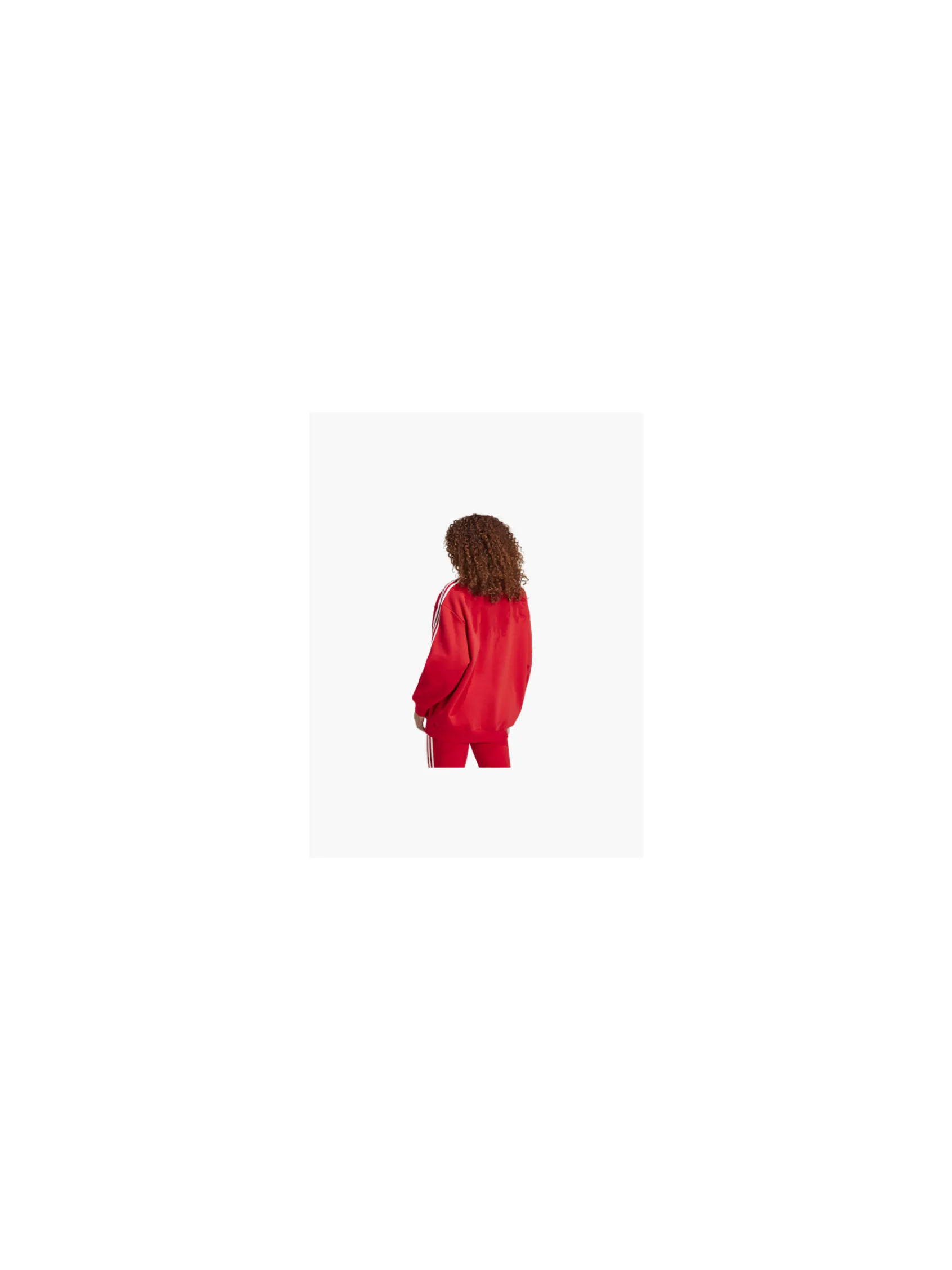 Damen adidas 3 Streifen Fleece Oversized Sweatshirt