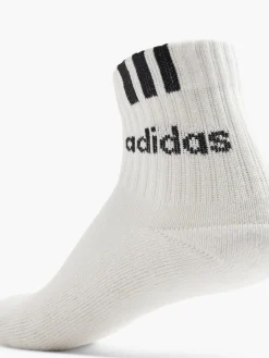 Damen adidas 3 Streifen Linear 3er Pack Crew Socken