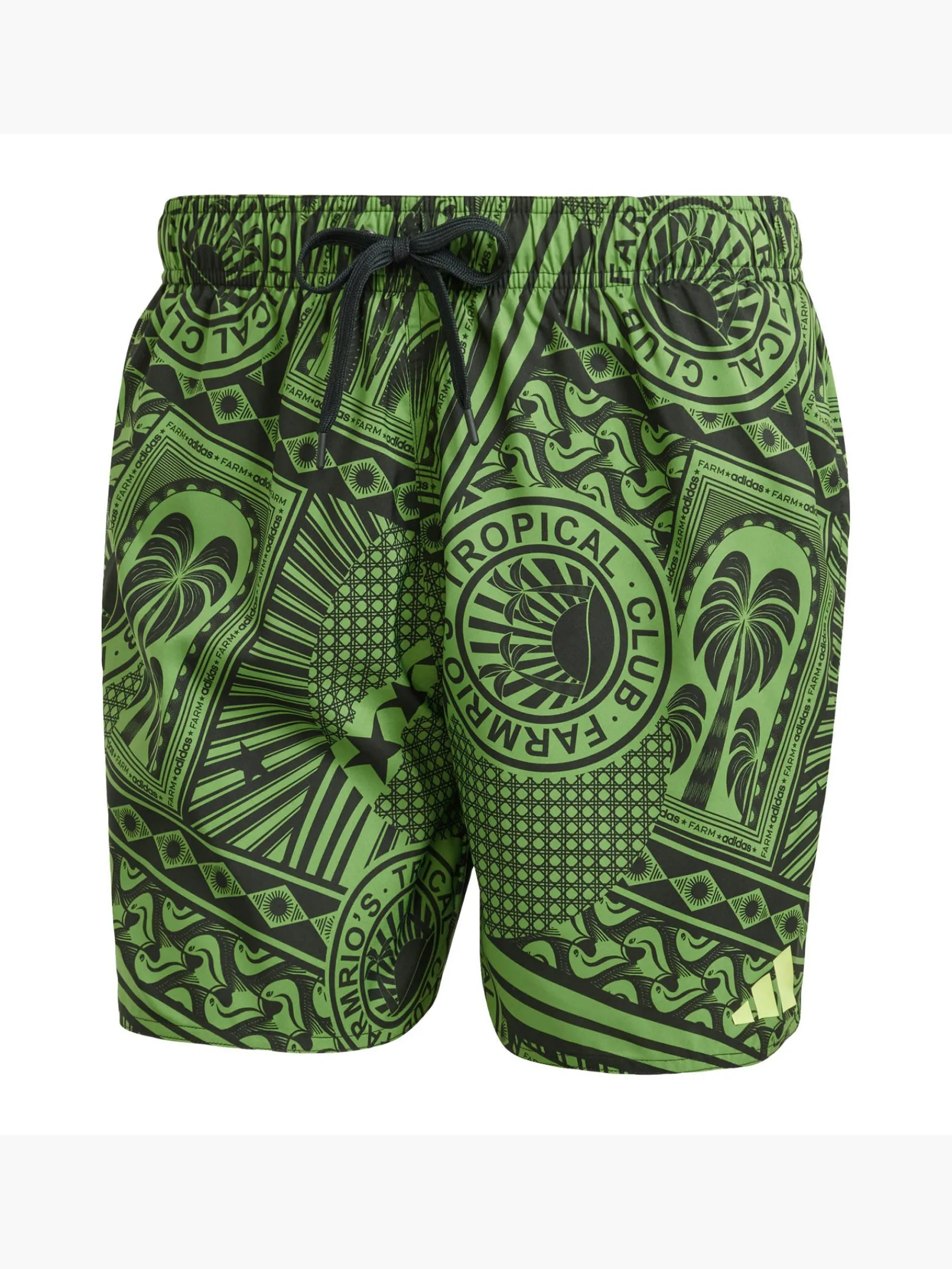 Herren adidas x FARM 3-Streifen 5-Inch Badeshorts
