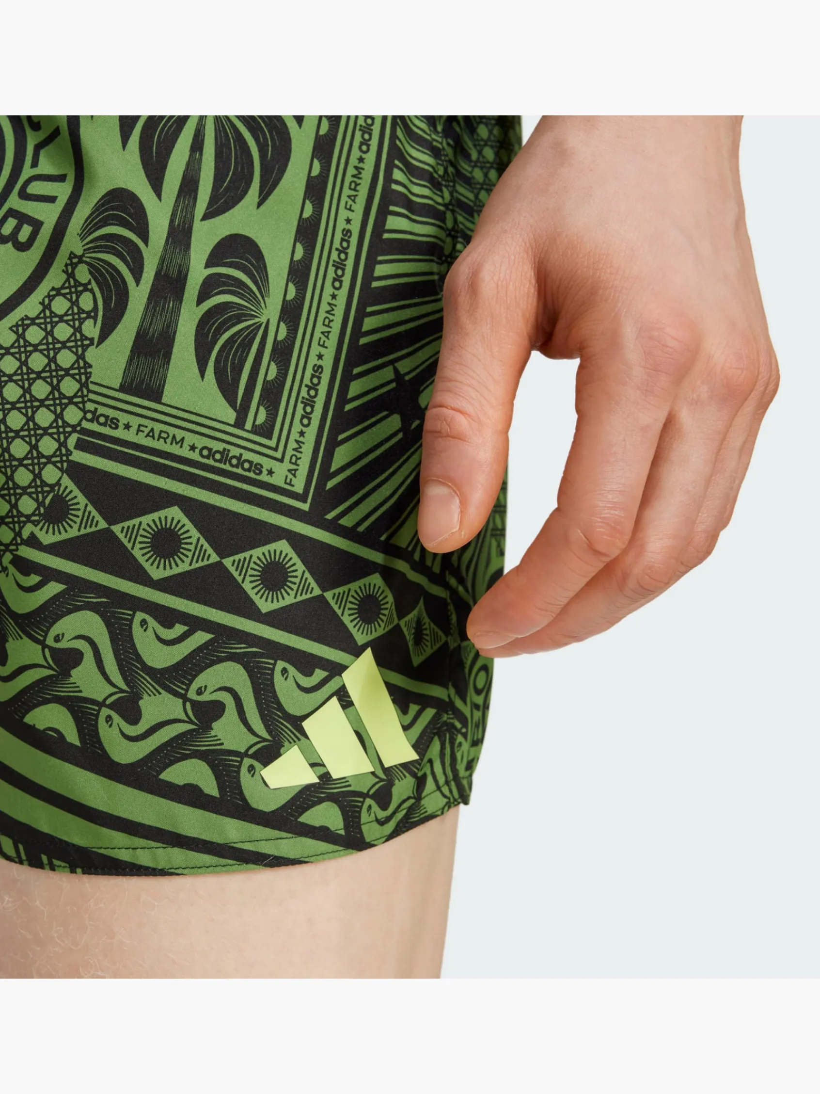 Herren adidas x FARM 3-Streifen 5-Inch Badeshorts