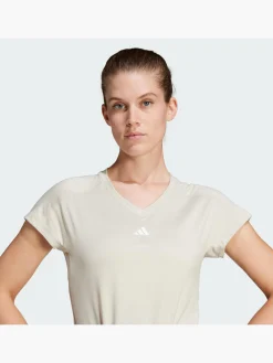 Damen adidas AEROREADY Train Essentials Minimal Branding V-Neck T-Shirt