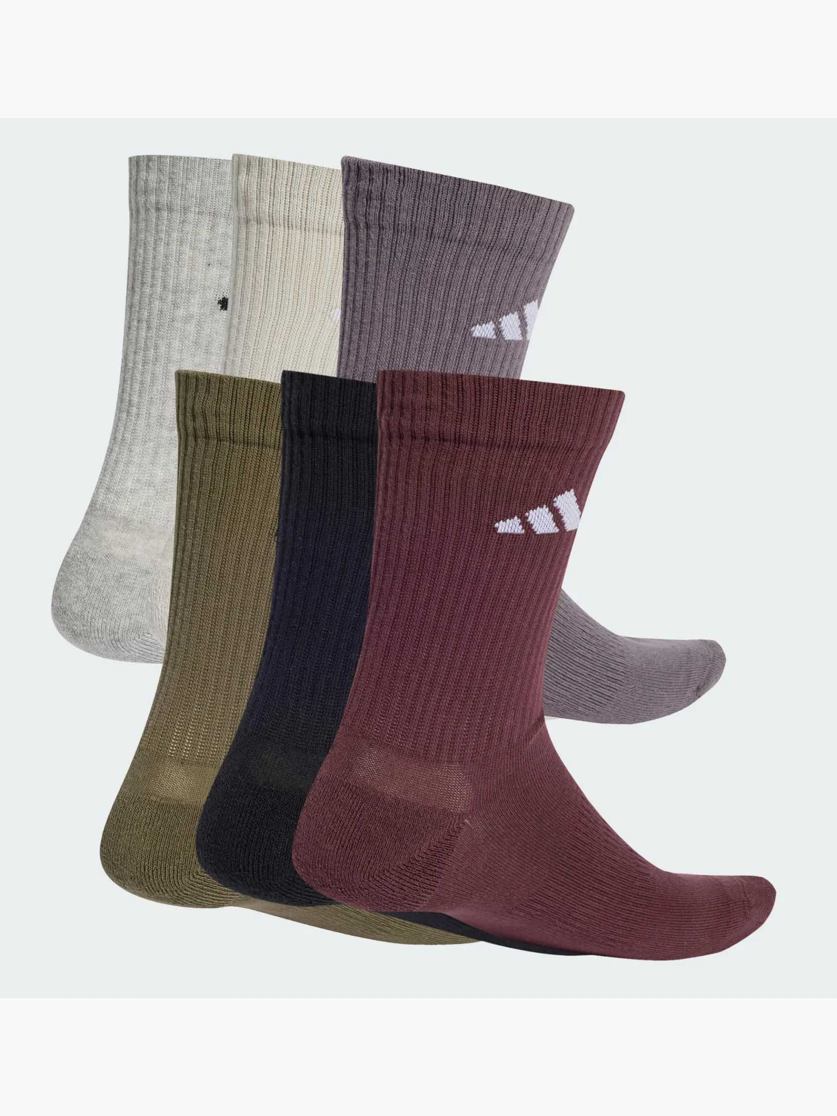 Herren adidas Cushioned Crew Socken, 6 Paar