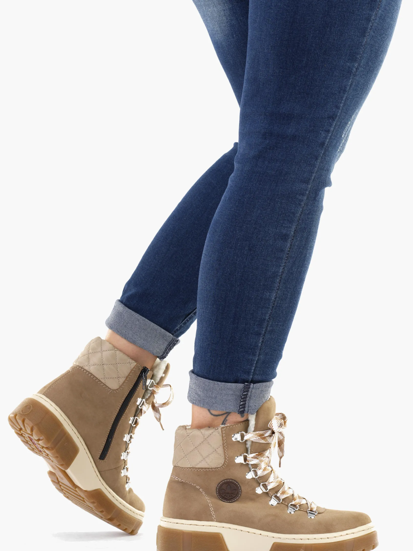 Damen Rieker Damen Schnürstiefel