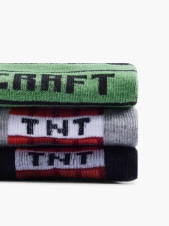 Kinder Minecraft 3er Pack Socken
