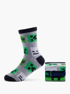 Kinder Minecraft 3er Pack Socken