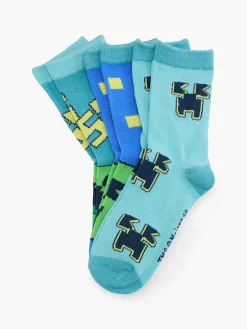 Kinder Minecraft 3er Pack Socken