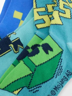 Kinder Minecraft 3er Pack Socken