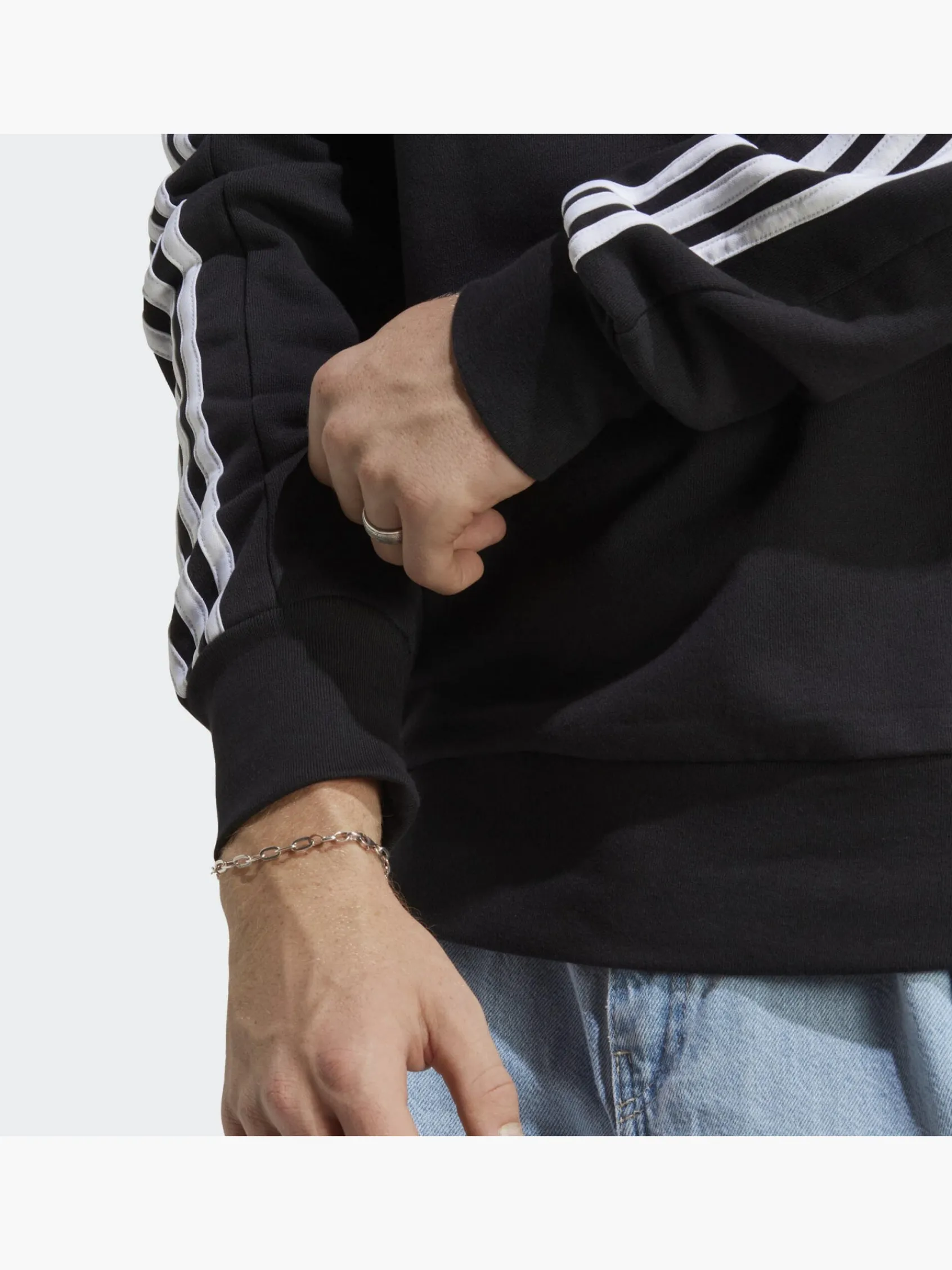 Herren adidas Essentials French Terry 3-Streifen Sweatshirt