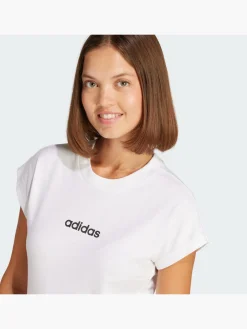 Damen adidas Essentials Linear Cotton T-Shirt