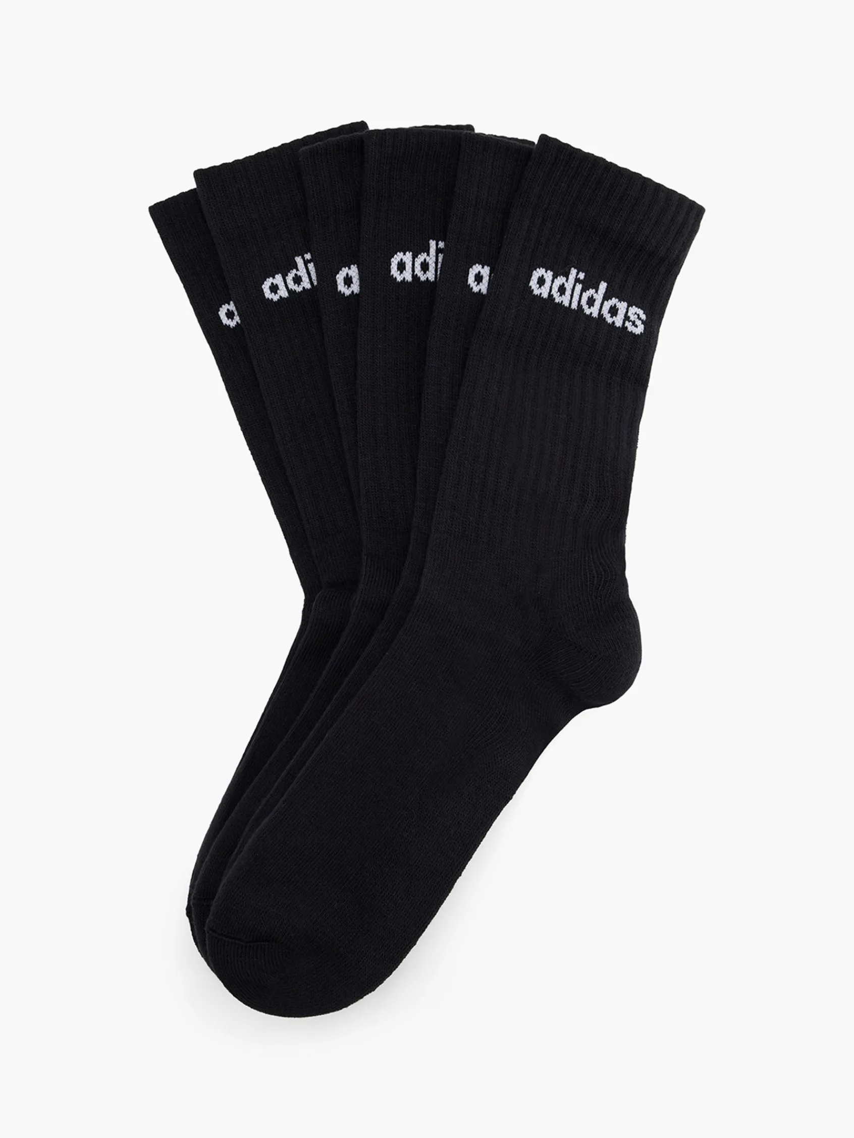 Herren adidas Essentials Linear 3er Pack Crew Socken