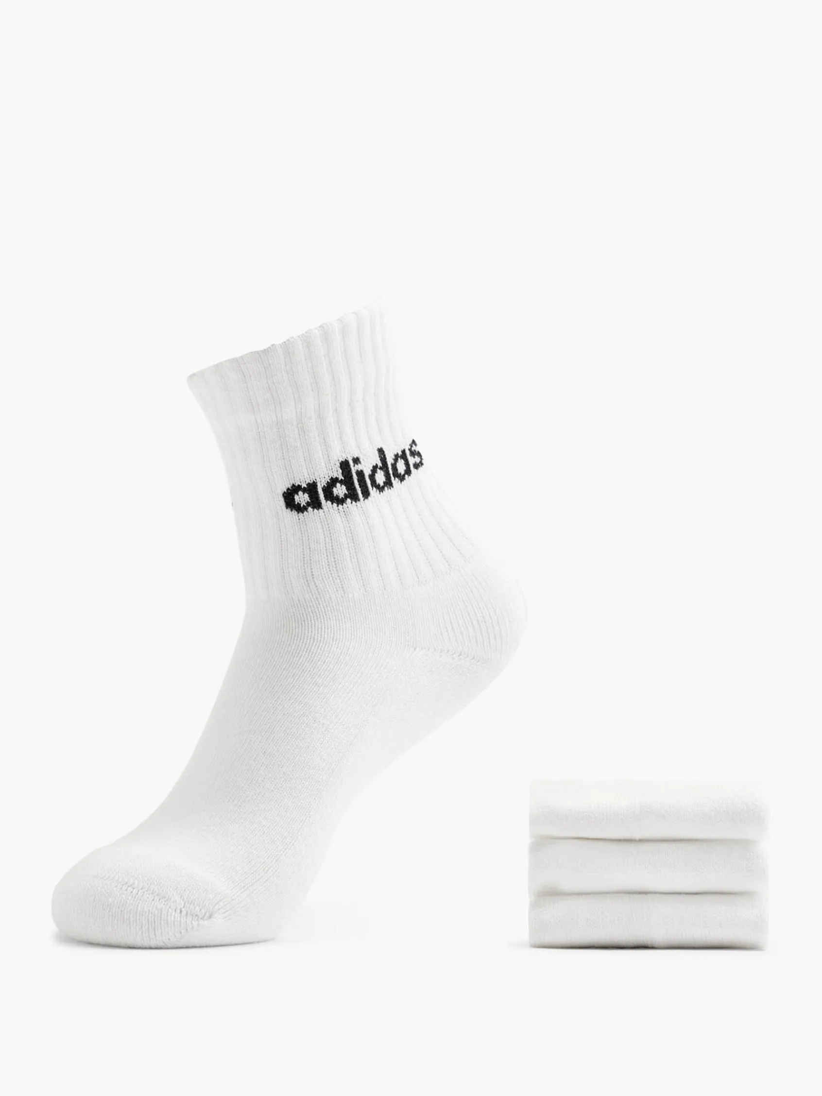 Kinder adidas Essentials Linear 3er Pack Crew Socken