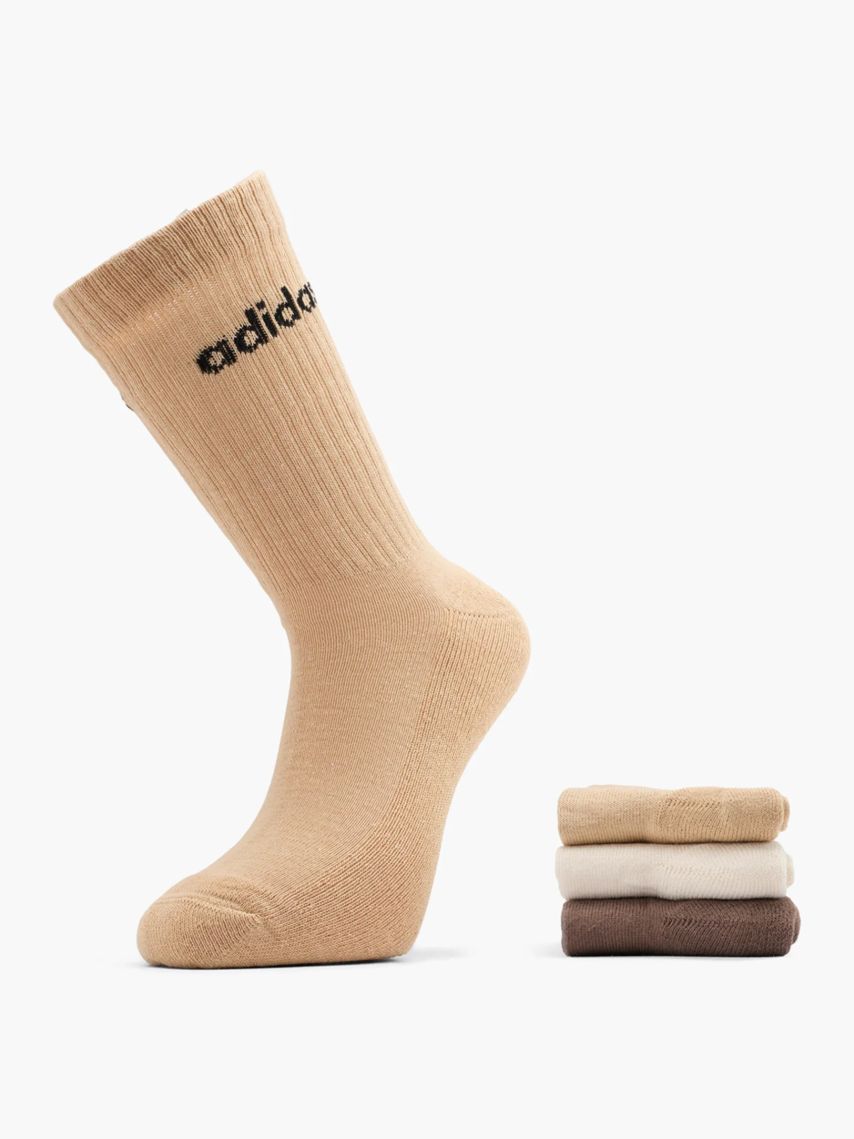 Kinder adidas Essentials Linear 3er Pack Crew Socken