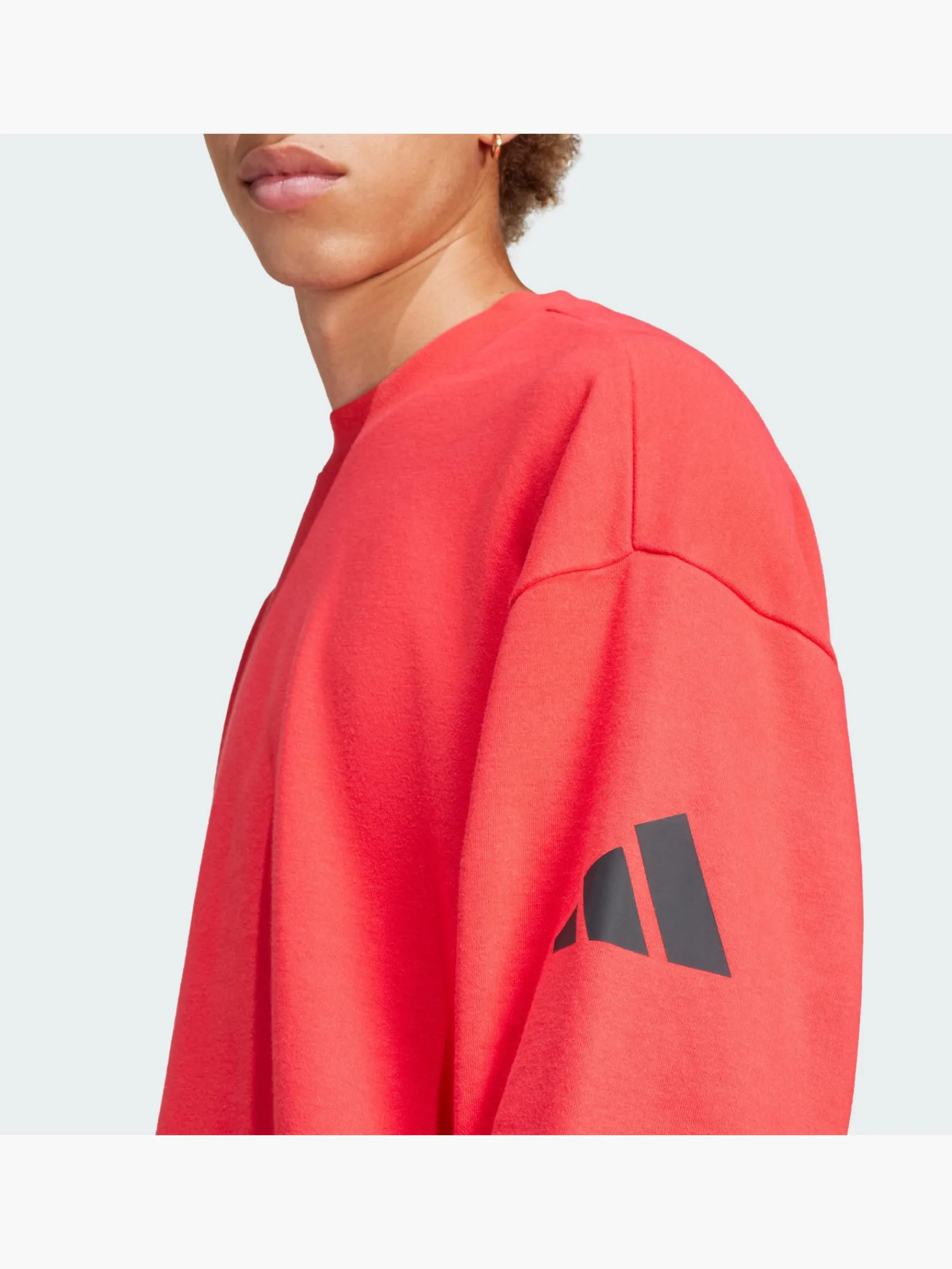 Herren adidas Essentials Loose Fit 3 Bar Logo Sweatshirt