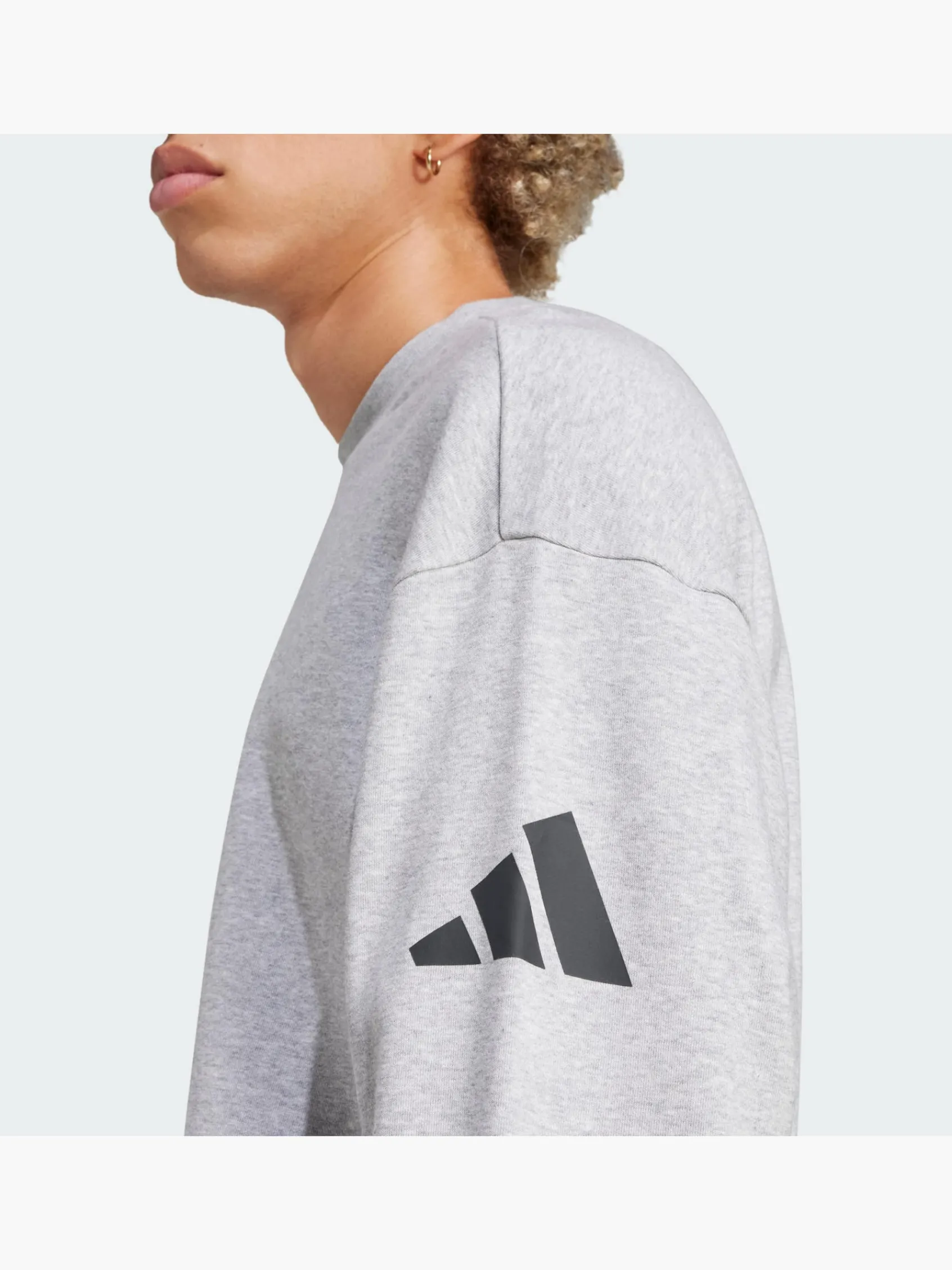 Herren adidas Essentials Loose Fit 3 Bar Logo Sweatshirt