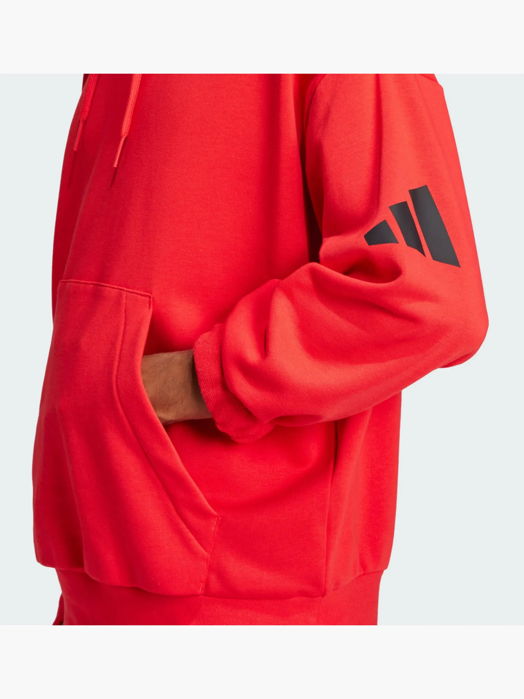 Herren adidas Essentials Loose-Fit 3-Streifen Logo French Terry Hoodie