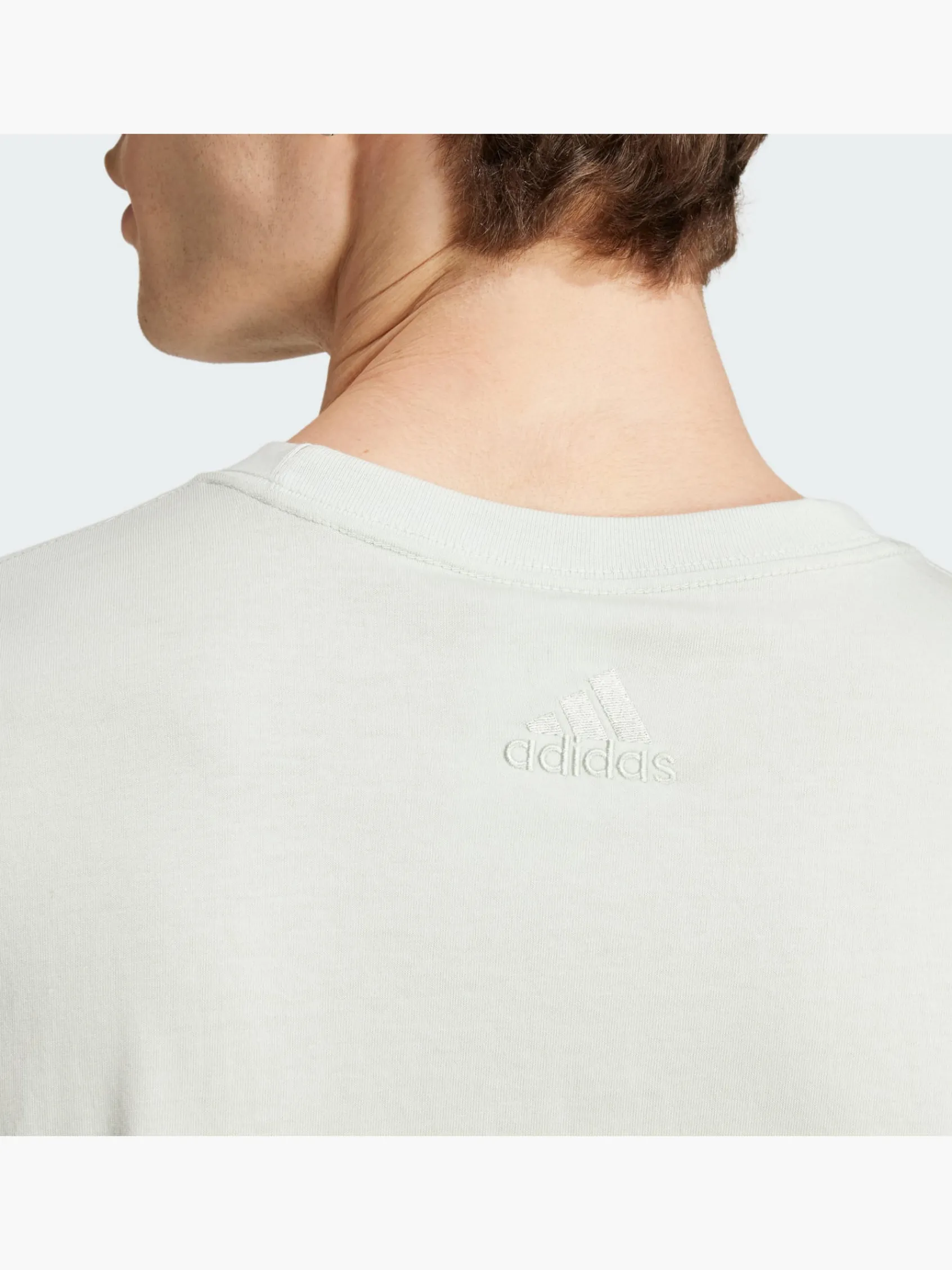Herren adidas Essentials Single Jersey Linear Embroidered Logo T-Shirt