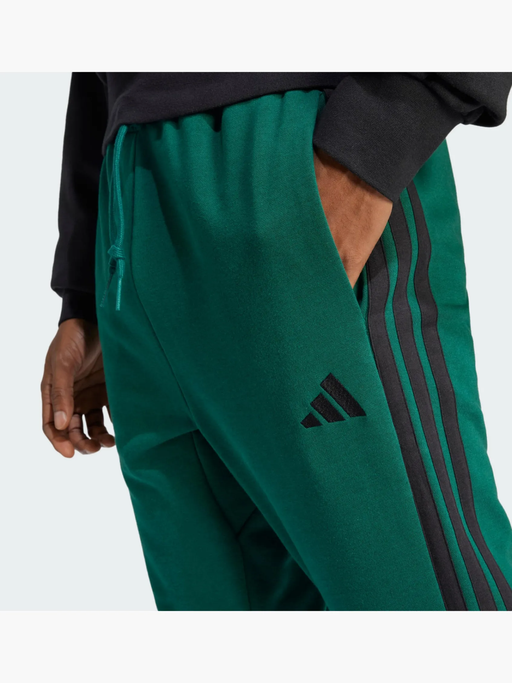 Herren adidas Essentials 3-Streifen French Terry Hose