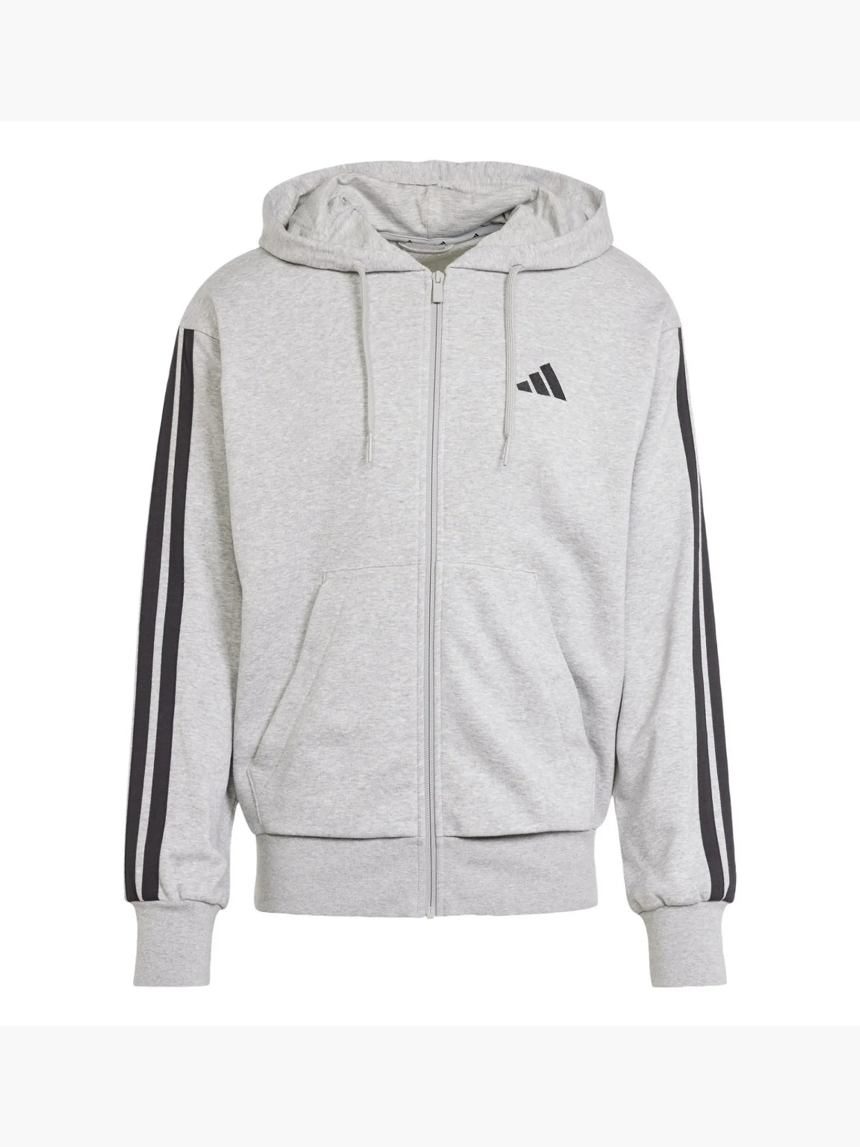 Herren adidas Essentials 3-Streifen French Terry Kapuzenjacke