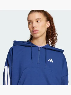 Damen adidas Essentials 3-Streifen French Terry Quarter-Zip Hoodie