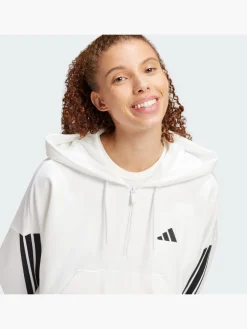 Damen adidas Essentials 3-Streifen French Terry Quarter-Zip Hoodie