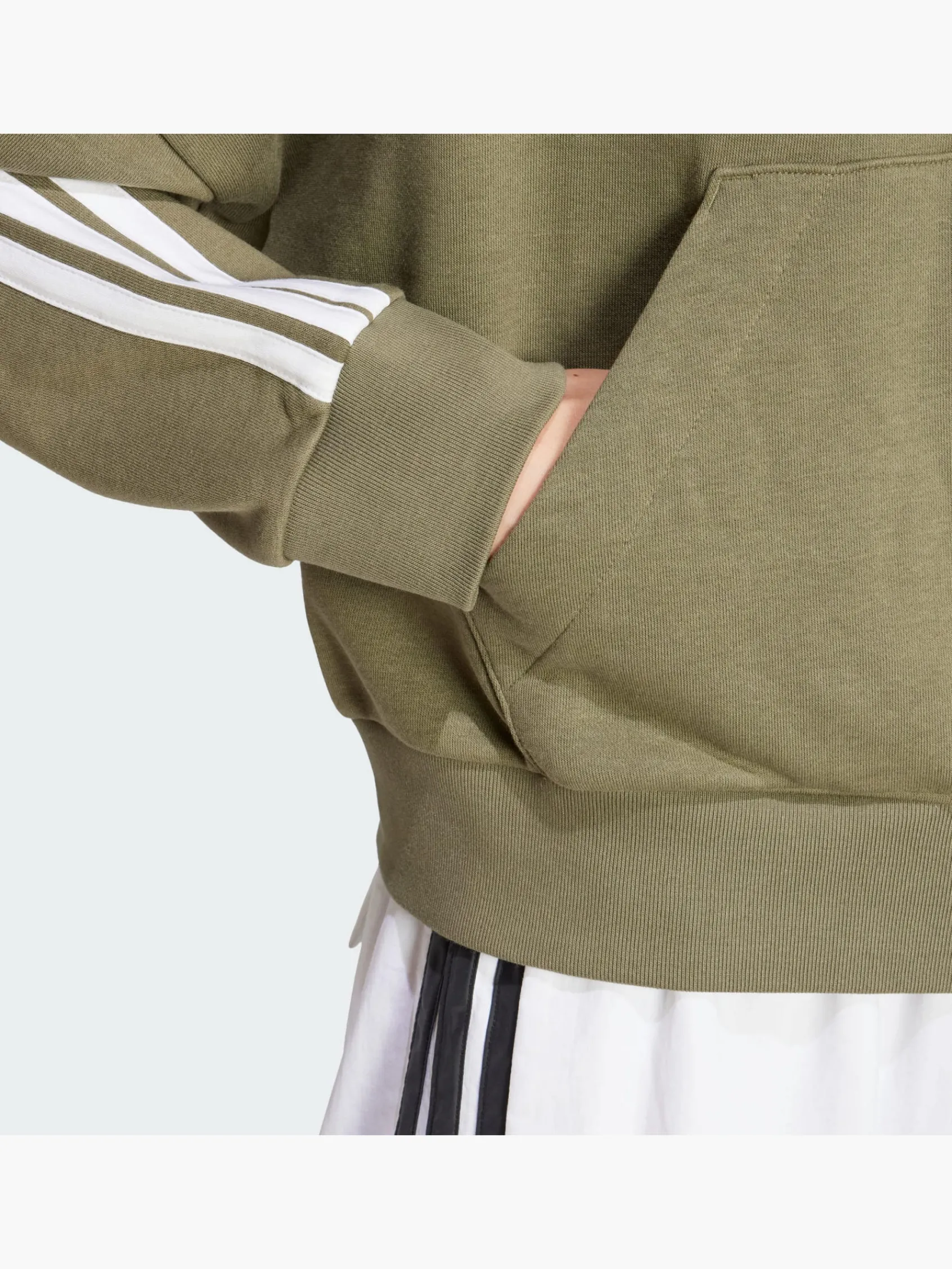 Damen adidas Essentials 3-Streifen French Terry Quarter-Zip Hoodie