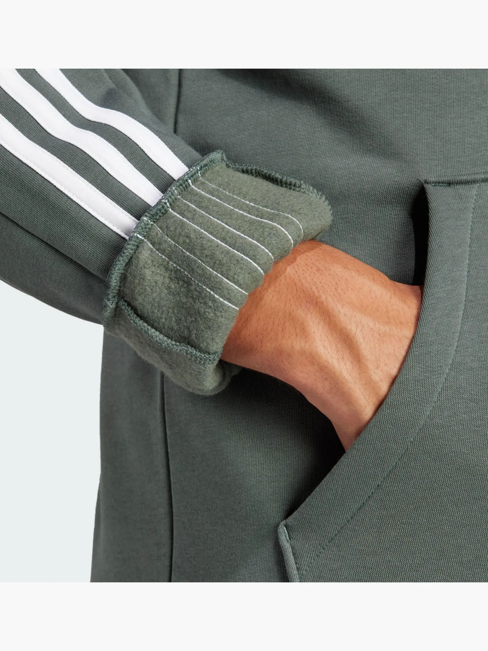 Herren adidas Essentials 3-Streifen Hoodie