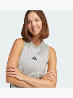 Damen adidas Essentials 3-Streifen Long Racerback Kleid