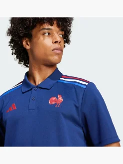 Herren adidas Frankreich Rugby Supporter Polo Heimshirt