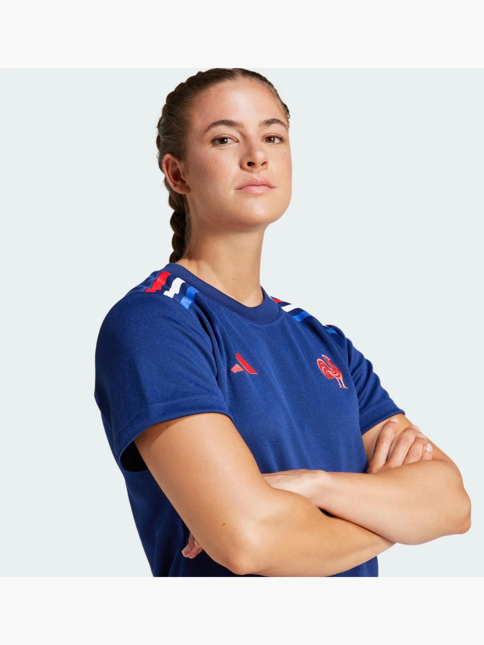 Damen adidas Frankreich Rugby Supporter Heimshirt