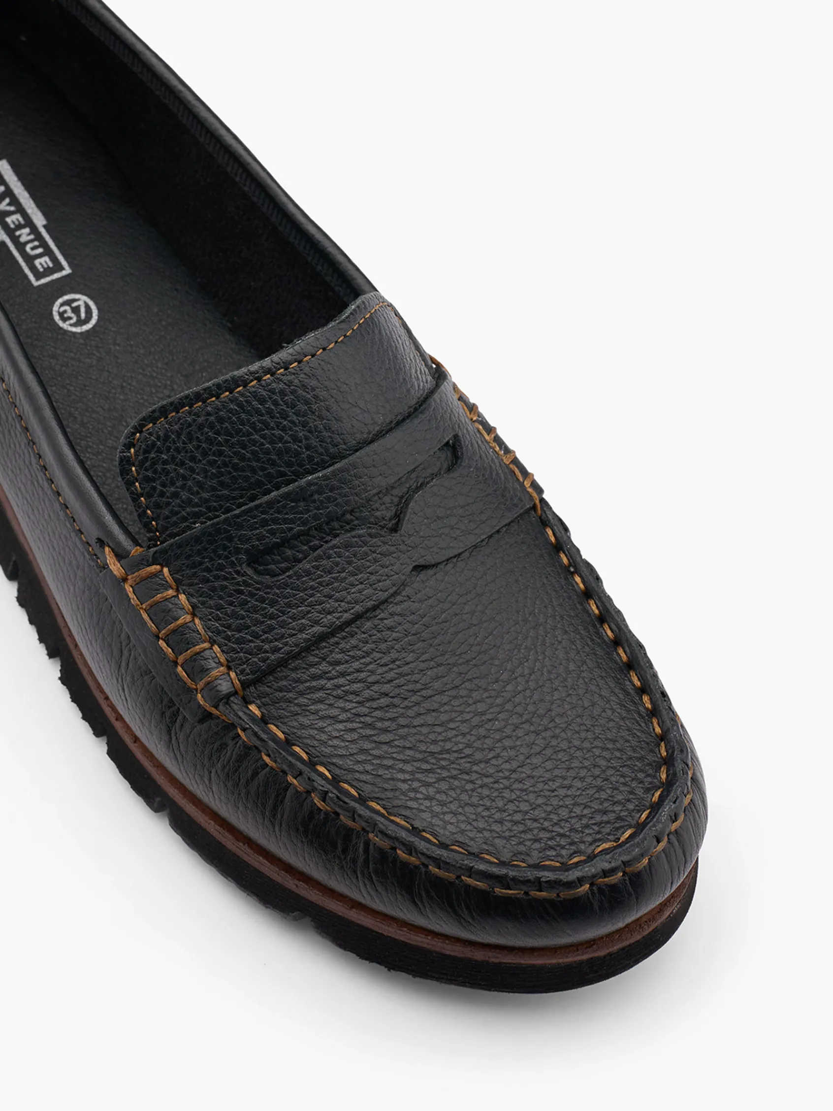 Damen 5th Avenue Leder Mokassin