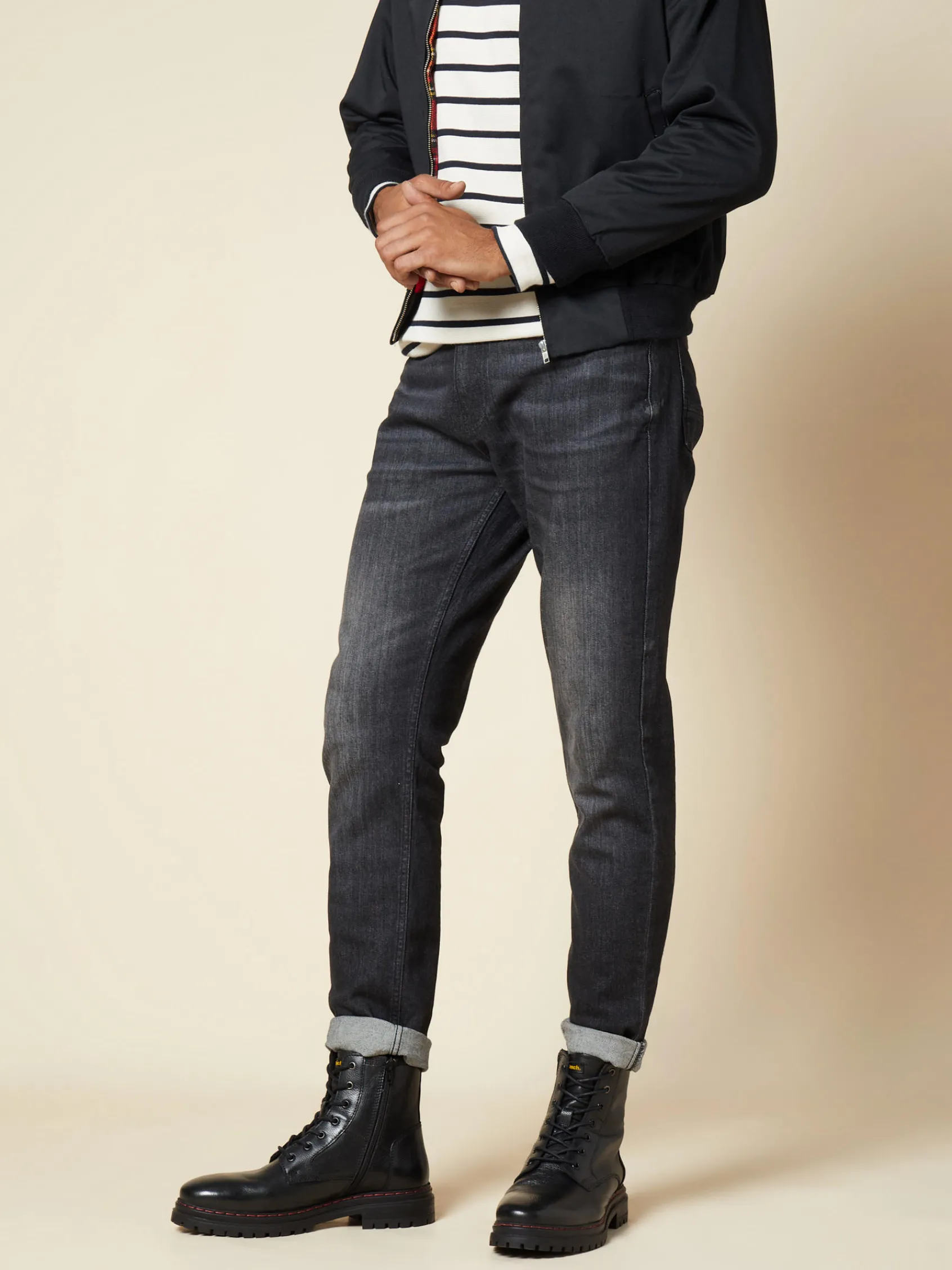 Herren Bench Leder Schnürboots