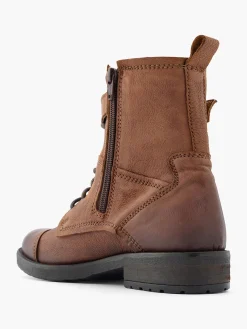 Damen 5th Avenue Leder Schnürstiefelette
