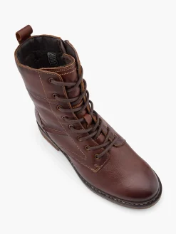 Damen 5th Avenue Leder Schnürstiefelette
