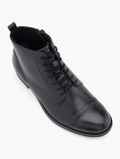 Damen 5th Avenue Leder Schnürstiefelette