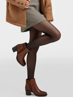 Damen Leder Stiefelette