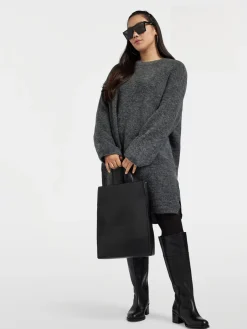 Damen 5th Avenue Leder Weitschaftstiefel