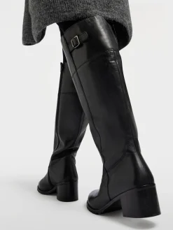 Damen 5th Avenue Leder Weitschaftstiefel