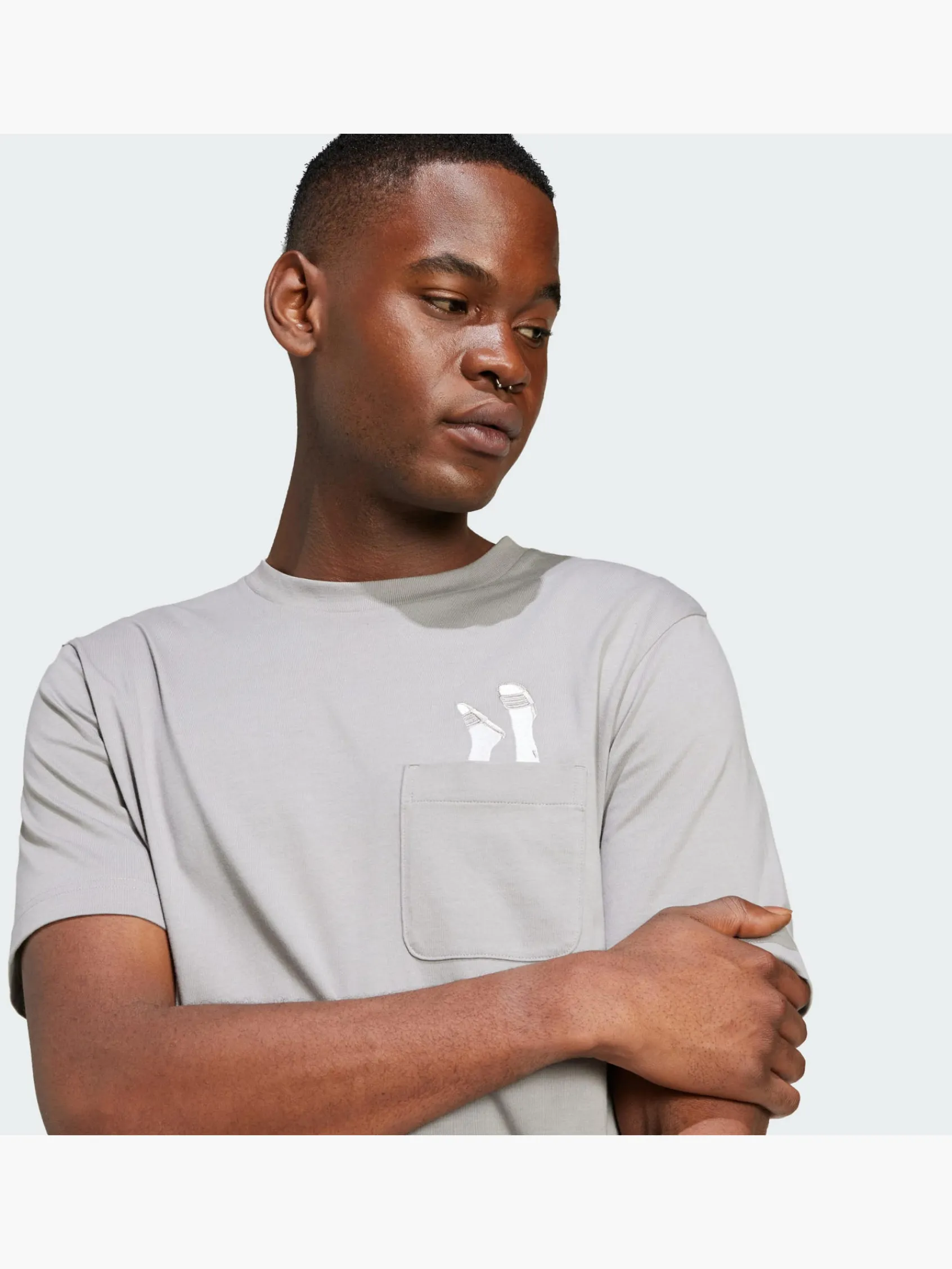 Herren adidas Lounge Slides Graphic Pocket T-Shirt