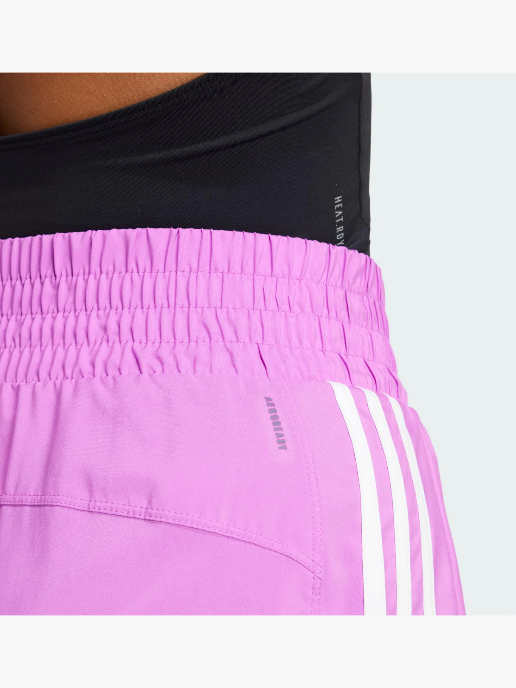 Damen adidas Pacer Training 3-Streifen Woven High-Rise Shorts