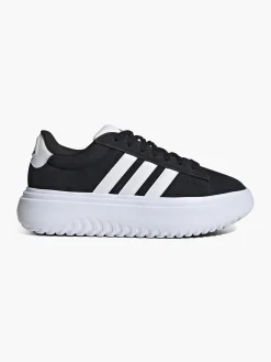 Damen adidas Platform Leder Sneaker GRAND COURT PLATFORM SUEDE