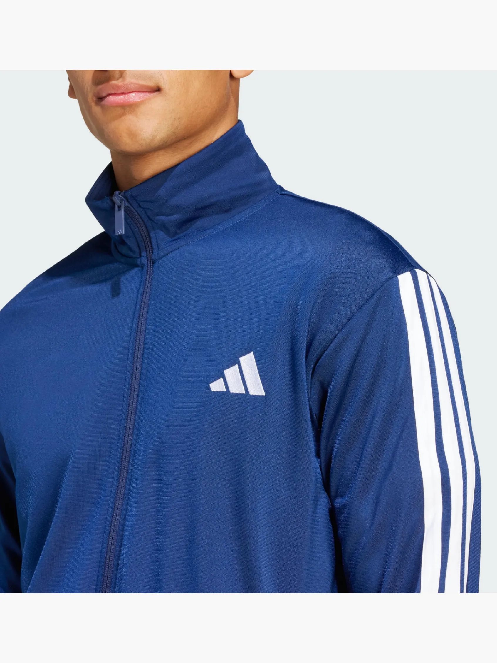 Herren adidas Sportswear Basic 3-Streifen Tricot Trainingsanzug