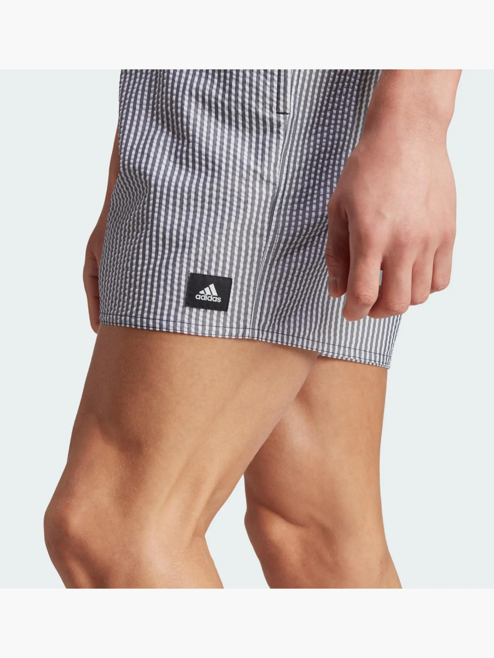 Herren adidas Stripey Classics Short Length Badeshorts