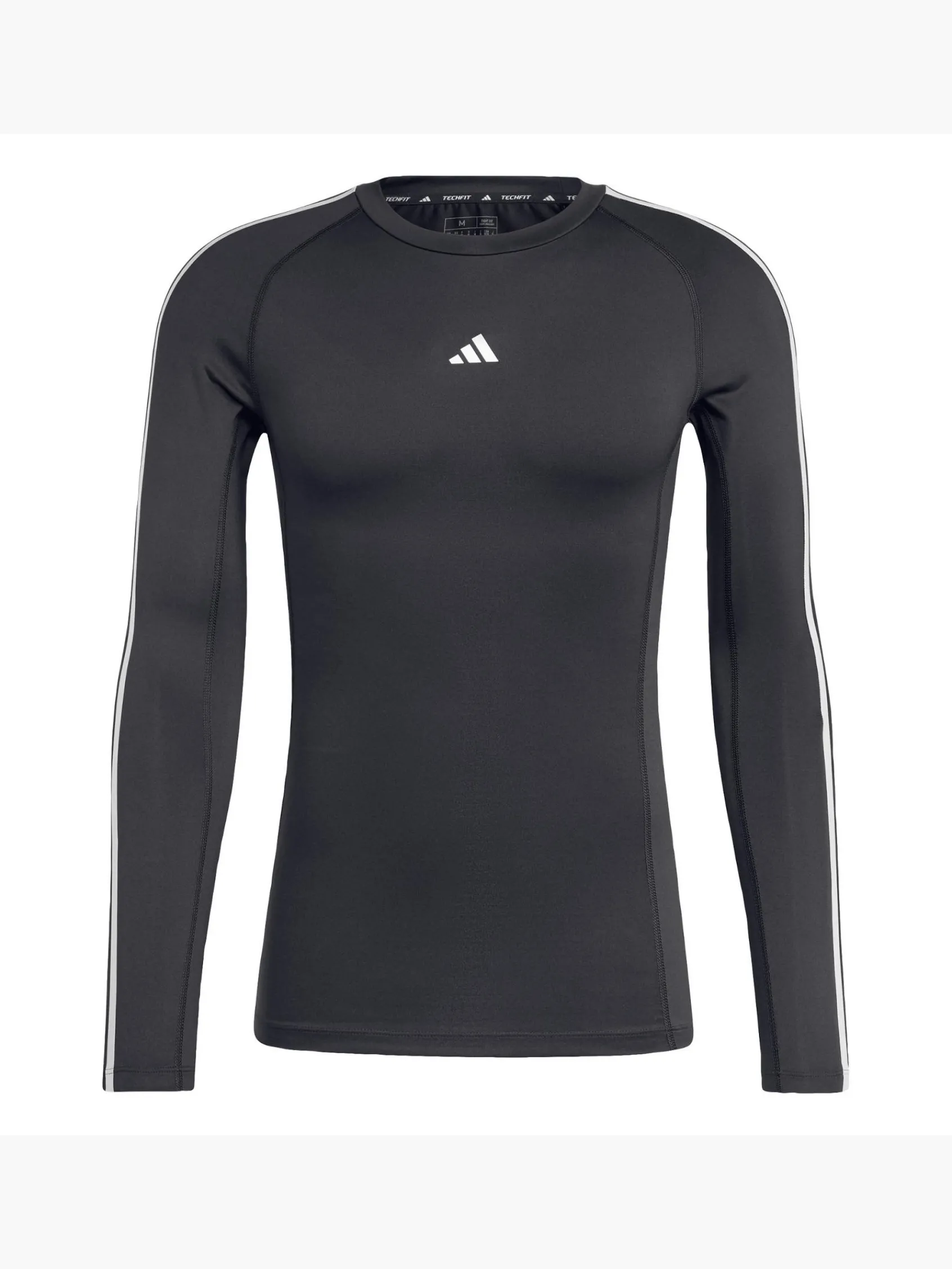 Herren adidas TECHFIT Compression Training 3-Streifen Longsleeve