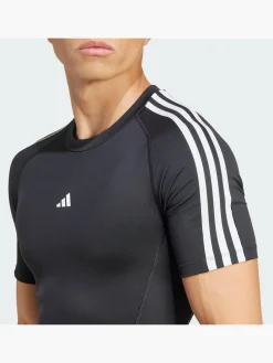 Herren adidas TECHFIT Compression Training 3-Streifen T-Shirt