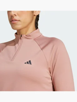 Damen adidas Train Essentials Minimal Branding 1/4-Zip Oberteil