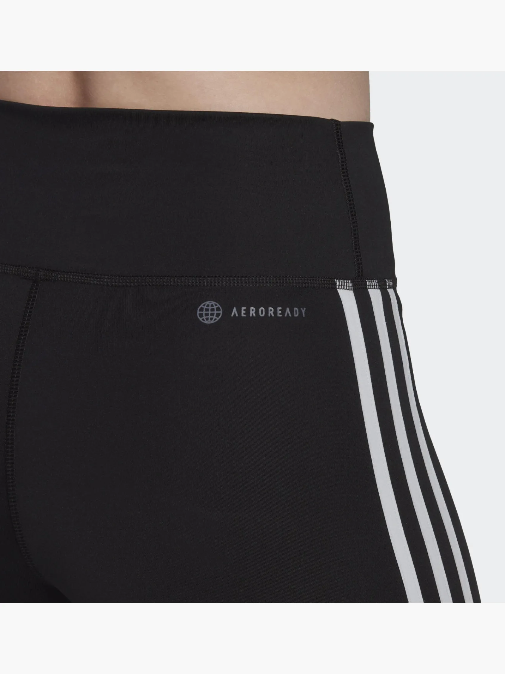 Damen adidas Training Essentials 3-Streifen High-Waisted kurze Leggings