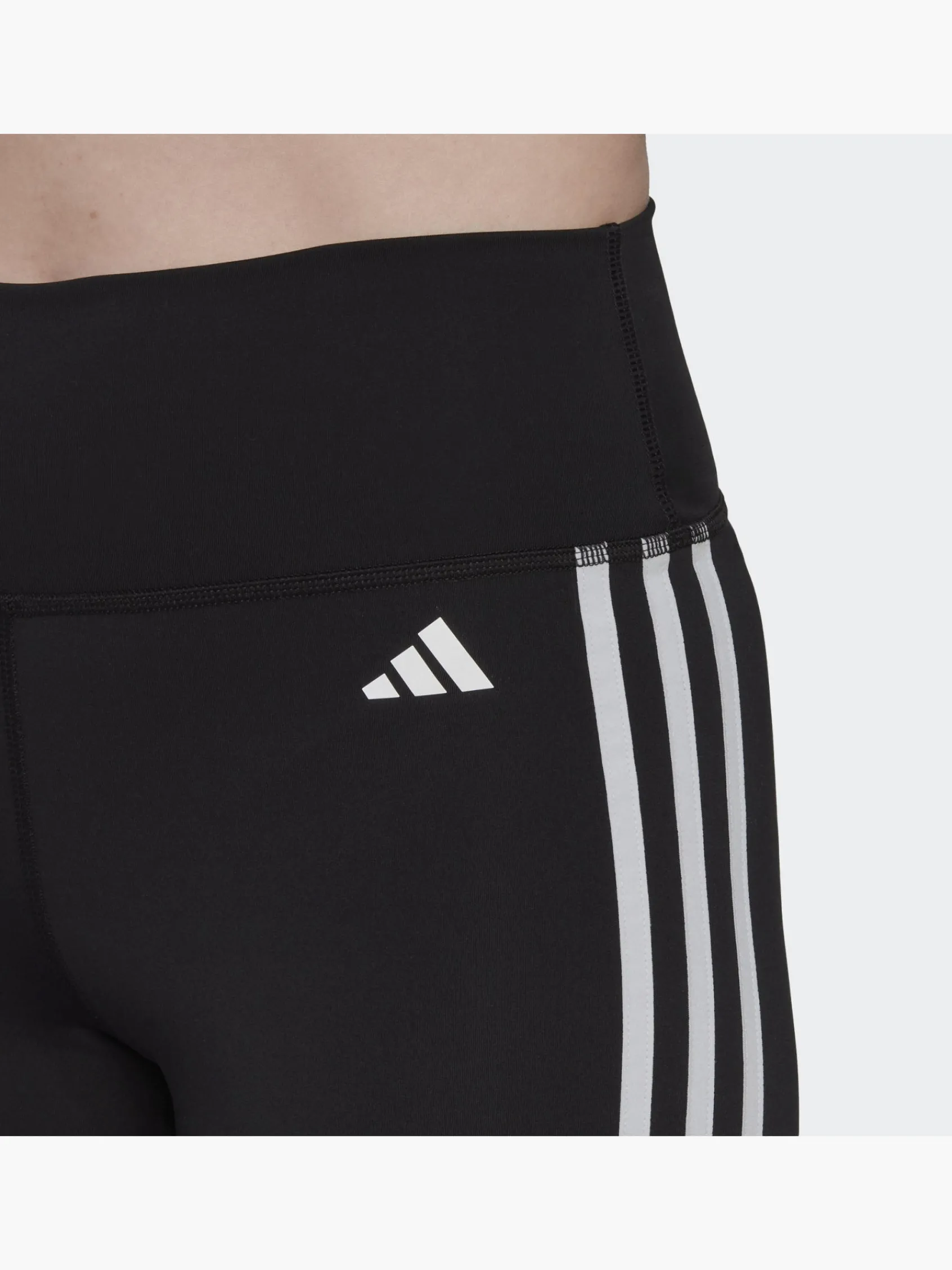 Damen adidas Training Essentials 3-Streifen High-Waisted kurze Leggings